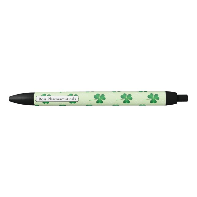 Bolígrafo De Tinta Negra irish tres hojas clover patrón (Anverso)