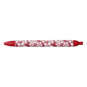 BOLÍGRAFO DE TINTA NEGRA ISLAND PLUMERIA (CARDINAL RED)