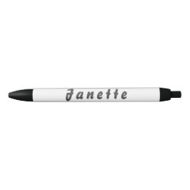 Bolígrafo De Tinta Negra Janette Kugelschreiber