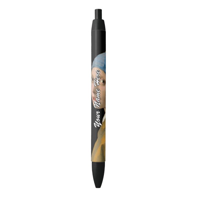 Bolígrafo De Tinta Negra Johannes Vermeer, Chica de Pearl Earring (Frente vertical)