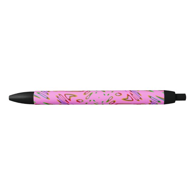 Bolígrafo De Tinta Negra Kaleidoscopio rosa (Anverso)