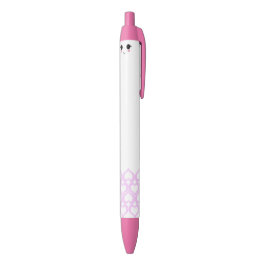 Bolígrafo De Tinta Negra Kawaii Pink Hearts Pen