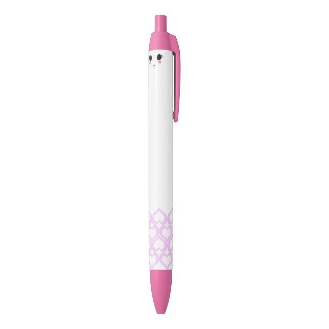 Bolígrafo De Tinta Negra Kawaii Pink Hearts Pen (Parte inferior (Vertical))