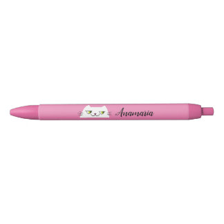Bolígrafo De Tinta Negra Kawaii Rosa