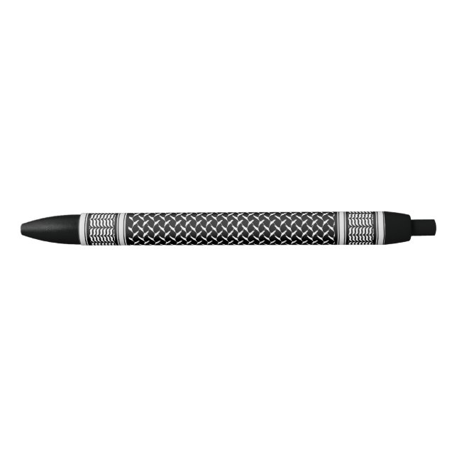 Bolígrafo De Tinta Negra Keffiyeh palestino (Anverso)
