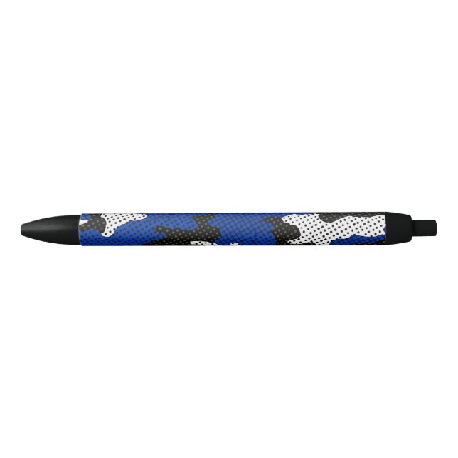Bolígrafo De Tinta Negra Kentucky Blue White Classic Camo Pattern (Anverso)