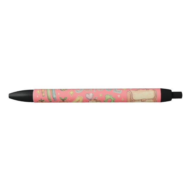 Bolígrafo De Tinta Negra Kids Pencil with Fun School Building Design  (Anverso)
