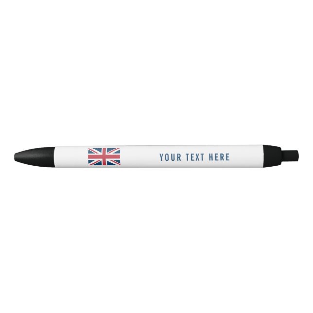 Bolígrafo De Tinta Negra La bandera británica Union Jack (Anverso)