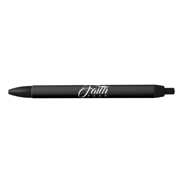 Bolígrafo De Tinta Negra La fe sobre el miedo negro (Anverso)