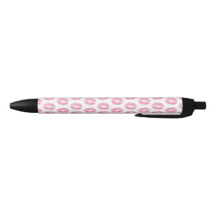 Bolígrafo De Tinta Negra Labios Rosados, Patrón De Labios, Palo De Labios R