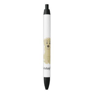Bolígrafo De Tinta Negra Labrador amarillo personalizado