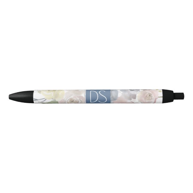 Bolígrafo De Tinta Negra Lago Misty | Agradable Personalizado floral suave  (Anverso)