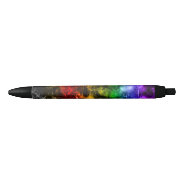 Bolígrafo De Tinta Negra Lápiz de orgullo gay BLM (Anverso)
