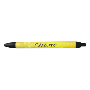 Bolígrafo De Tinta Negra Lápiz de tinta de texto para círculos amarillos 