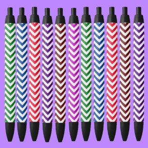 Bolígrafo De Tinta Negra Lápiz de tinta negra de patrón colorido