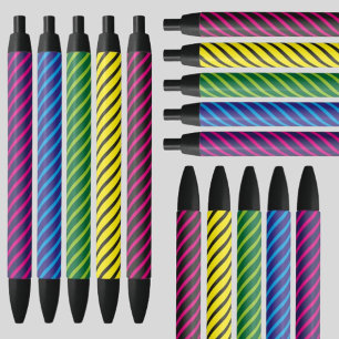 Bolígrafo De Tinta Negra Lápiz de tinta negra de patrón colorido
