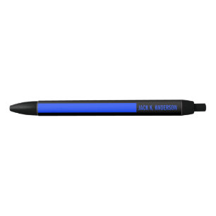 Bolígrafo De Tinta Negra Lápiz de tinta negra delgada de la línea azul mo