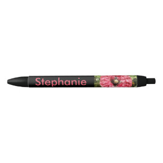 Bolígrafo De Tinta Negra Lápiz personalizado de la macro de la flor de la a