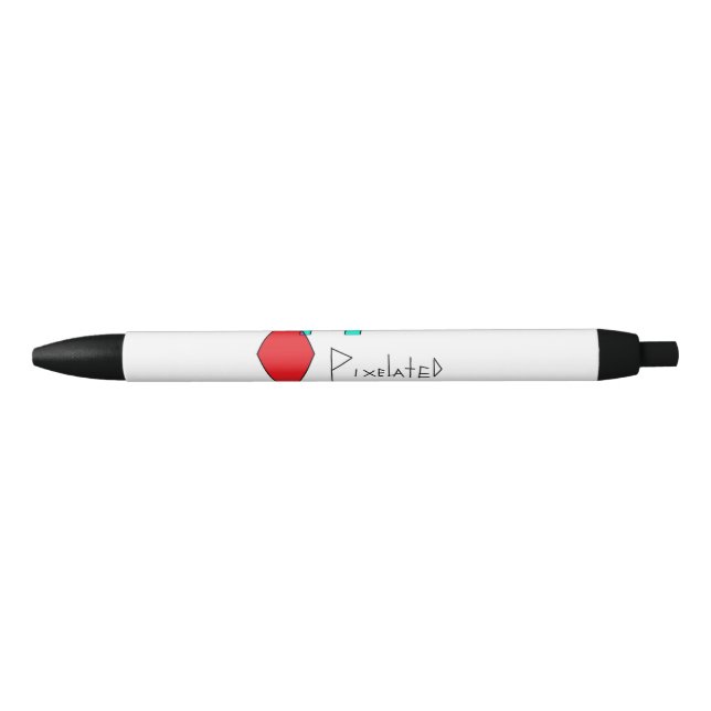 Bolígrafo De Tinta Negra lápiz pixelado (Anverso)