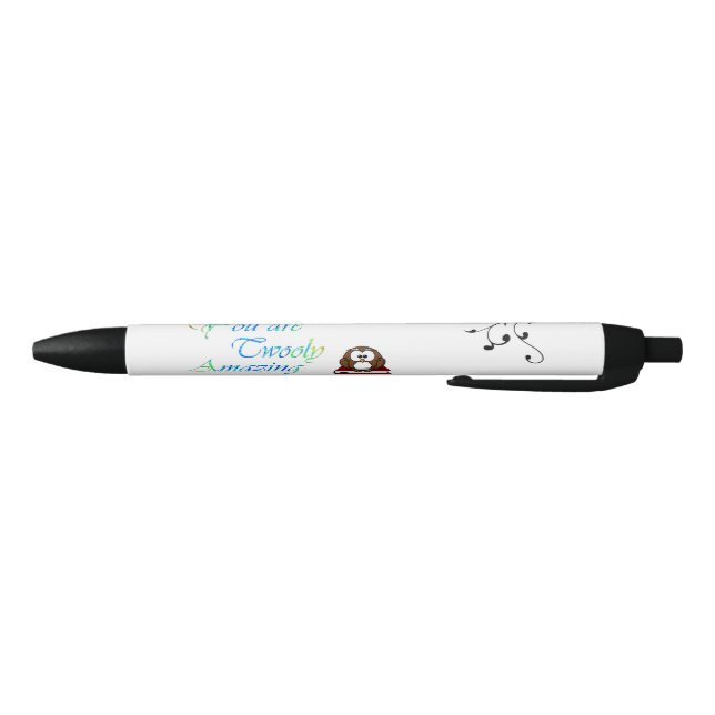 Bolígrafo De Tinta Negra Lechuza de agradecimiento personalizada (Parte de abajo)