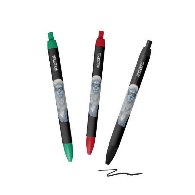 Bolígrafo De Tinta Negra León blanco (Subido por el creador)
