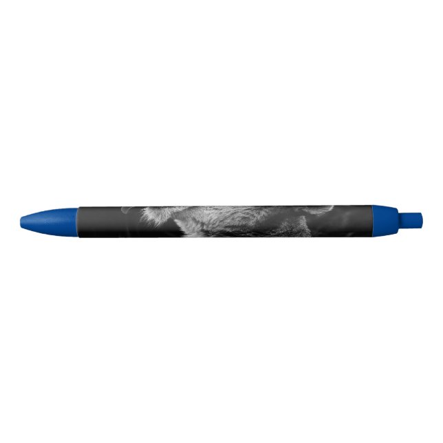 Bolígrafo De Tinta Negra león bostezoso (Anverso)