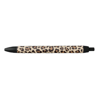 Bolígrafo De Tinta Negra Leopard Pattern Print
