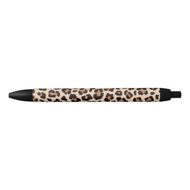 Bolígrafo De Tinta Negra Leopard Pattern Print  (Anverso)