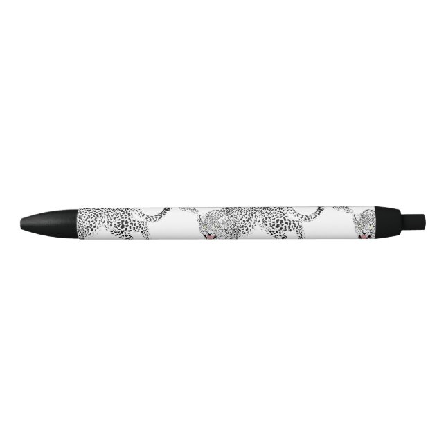 Bolígrafo De Tinta Negra Leopardo blanco negro (Anverso)
