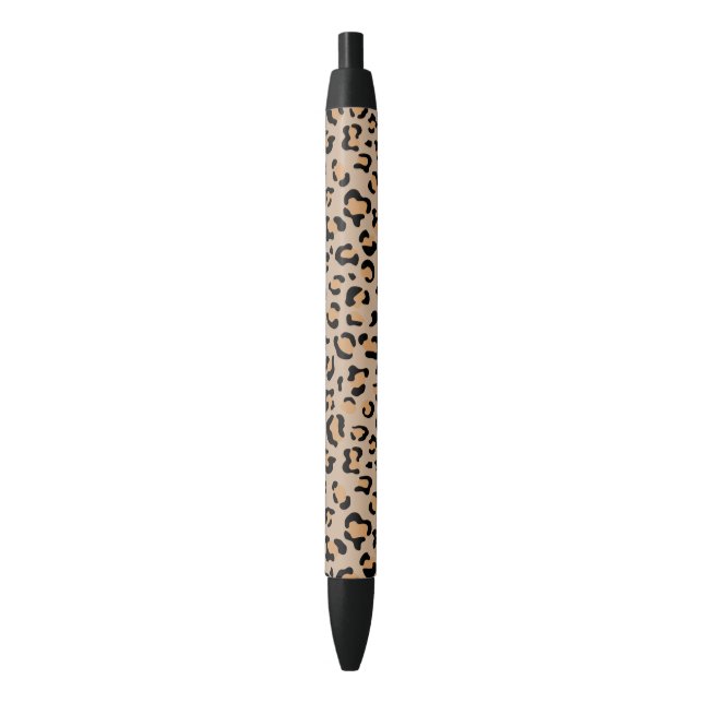 Bolígrafo De Tinta Negra Leopardo Print, Leopard Spots, Brown Leopard (Frente vertical)