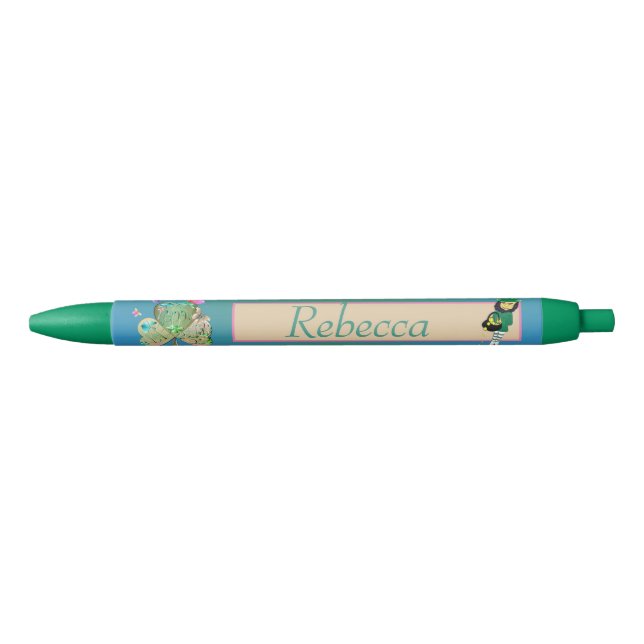 Bolígrafo De Tinta Negra Leprechaun Pen de St. Parick (Anverso)