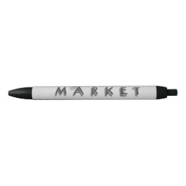 Bolígrafo De Tinta Negra Letrero de Mercado
