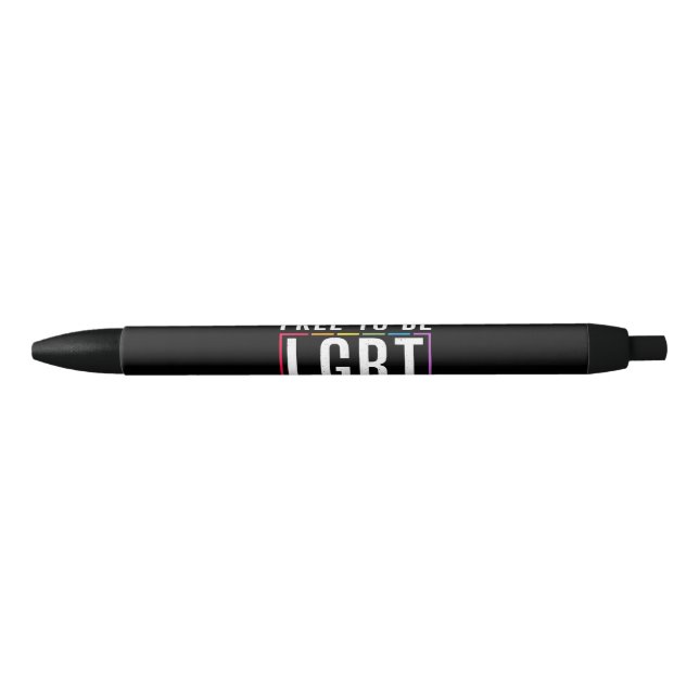 Bolígrafo De Tinta Negra Libertad para ser el orgullo gay bisexual LGBT (Anverso)