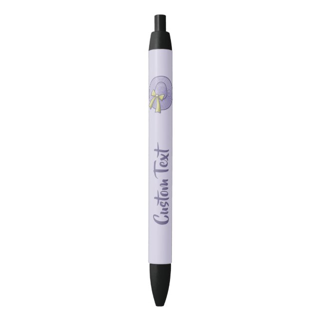 Bolígrafo De Tinta Negra Lilac Gorra de gran brillo (Frente vertical)
