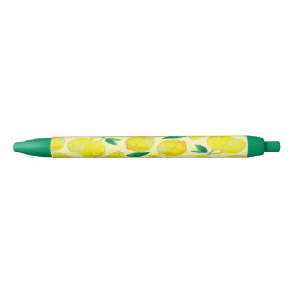 Bolígrafo De Tinta Negra Limón amarillo