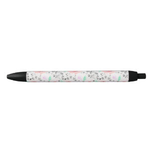 Bolígrafo De Tinta Negra Lindo azteca floral pastel colorido