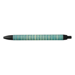 Bolígrafo De Tinta Negra Líneas azules rayadas