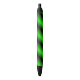 Bolígrafo De Tinta Negra Líneas Verdes Vibrantes