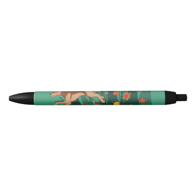 Bolígrafo De Tinta Negra Lobo del otoño (Anverso)