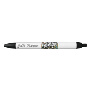 Bolígrafo De Tinta Negra Lobo Dreamcatcher