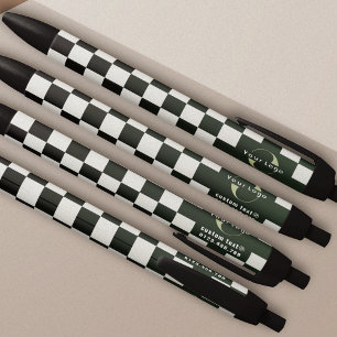 Bolígrafo De Tinta Negra Logo de Dark Green Business Marca de la empresa Ch