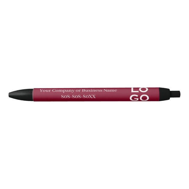 Bolígrafo De Tinta Negra Logo de la empresa o del Personalizado de negocios (Anverso)