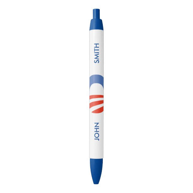 Bolígrafo De Tinta Negra Logo personalizado Obama-Biden (Frente vertical)