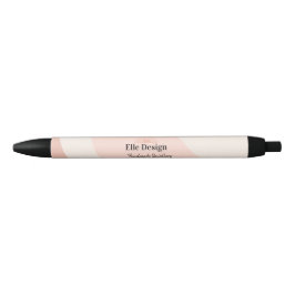 Bolígrafo De Tinta Negra Logo Profesional Rosa Sonrosado Femenino Moderno