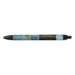 Bolígrafo De Tinta Negra Logo promocional profesional del hielo azul negro