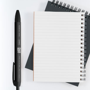 Bolígrafo De Tinta Negra Logotipo de empresa personalizado Código QR y text