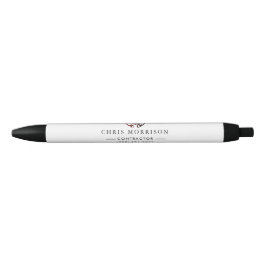 Bolígrafo De Tinta Negra Logotipo de marketing para negocios de construcció