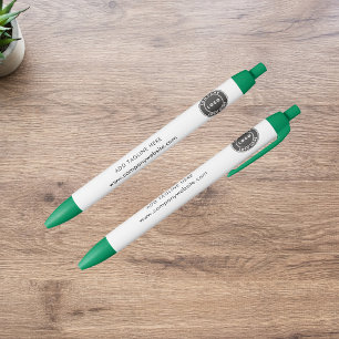 Bolígrafo De Tinta Negra Logotipo empresarial y sitio web personalizado