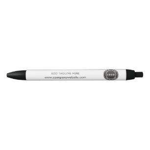 Bolígrafo De Tinta Negra Logotipo empresarial y sitio web personalizado