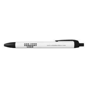 Bolígrafo De Tinta Negra Logotipo empresarial y sitio web Promocional corpo